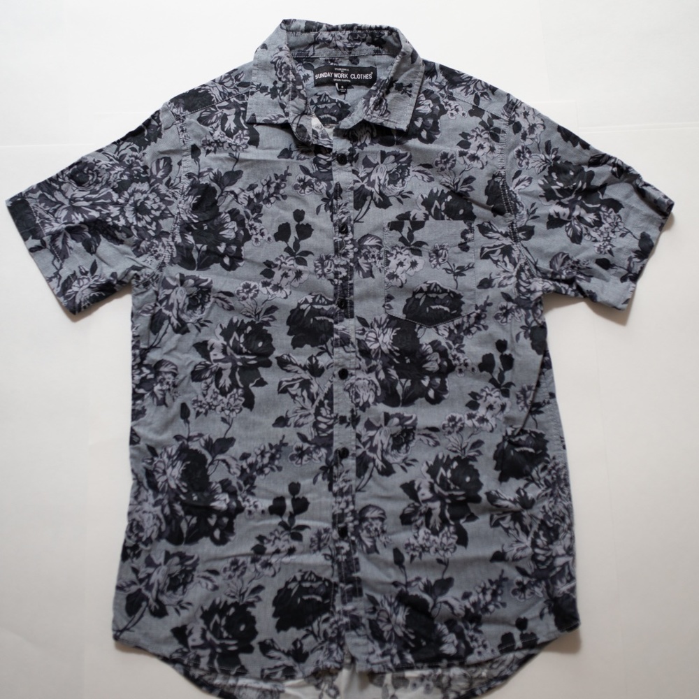 Rose Print Button Up - image 1